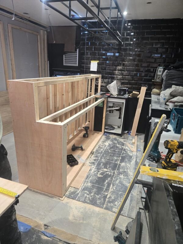 Carcassing and first fix during an MP Design fit out