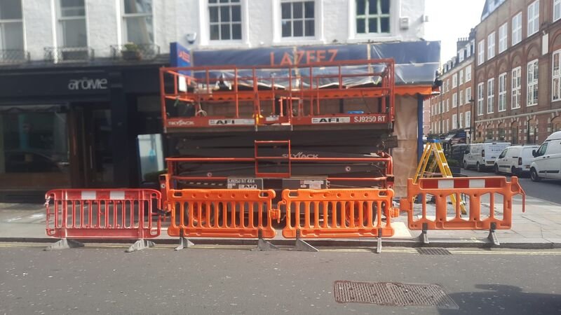 Facade and signage during an MP Design fit out